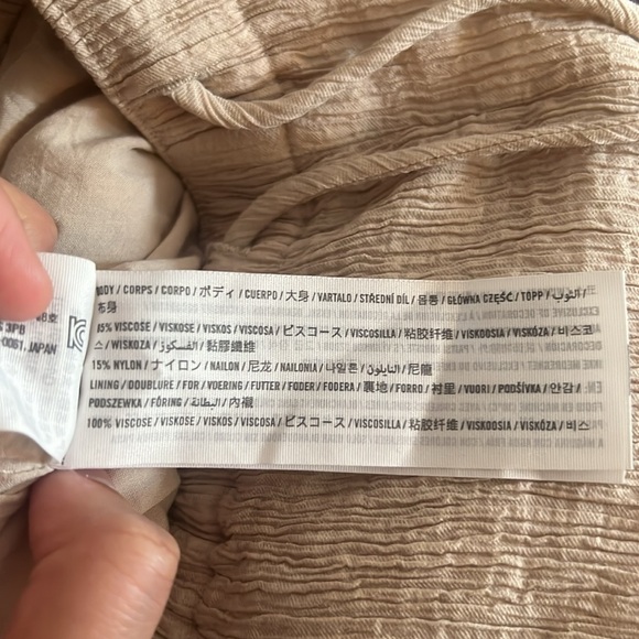 Abercrombie & Fitch pant size medium beige tan open flow pants bottoms long cute - Picture 9 of 11